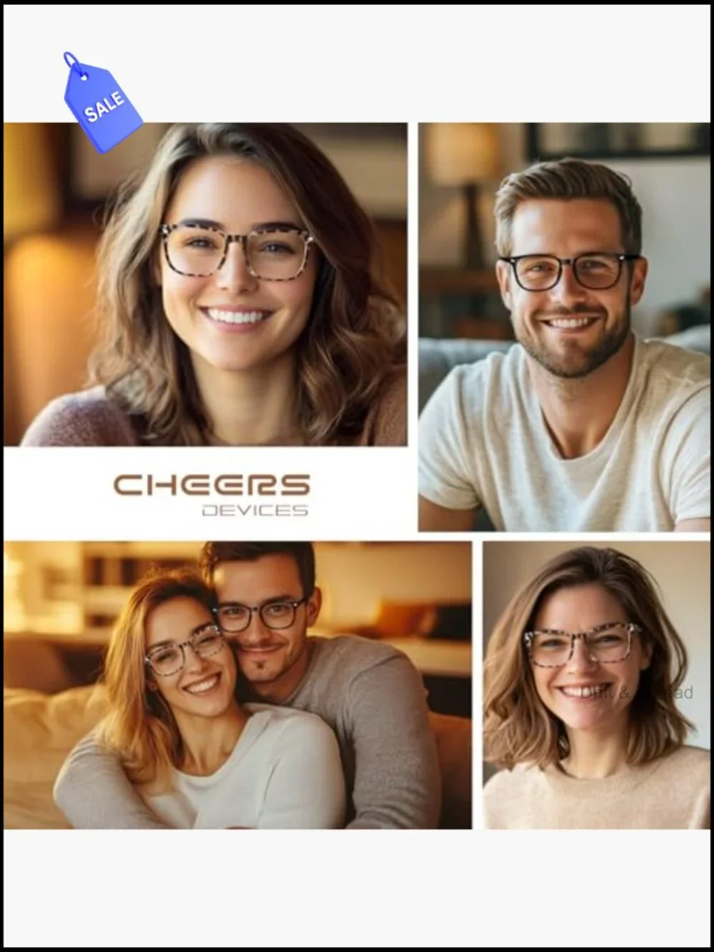 5 Pack Blue Light Reading Glasses 1.5 Power Readers for Men Women